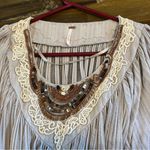 Free People Star Gazer Lily Poncho Sheer Gauzy Beaded Embroidery Lace Sheer S Photo 1