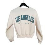 SheIn Los Angeles Classic Collegiate Waffle Knit Pullover Crop Sweatshirt X-Small Photo 0