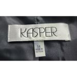 Kasper Womens Suit Set Jacket Skirt Geometric Print Black Blue Size 12 Photo 11
