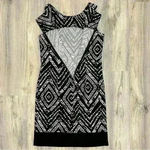 Mario Serrani  Shift Dress Sleeveless Black White Diamond Pattern Size 6 Photo 5