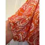 C&C California Orange Paisley Print Blouse‎ Peasant Top Long Sleeve Bohemian Style Small Photo 4