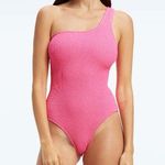 Good American NWT Always Fits Shoulder One-Piece Swimsuit in Bright Pink Photo 1