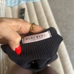 Blue Blush Black Ribbed Crop Top Photo 3