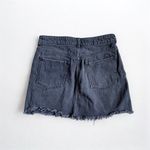 Free People  Dark Wash Gray Denim Mini Skirt Size 6 Photo 7