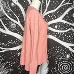 J.Crew Small Relaxed Fit Coral Pink Alpaca Wool Blend V Neck Sweater Preppy Photo 2