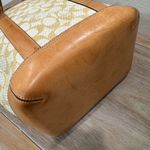 Coach RARE Vintage Woven Bucket Nuetral Vachetta Leather Monogram HandBag Purse Photo 7