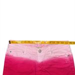 Refuge Y2K  Pink Ombré Low Rise Micro Mini Denim Skirt Juniors 7 Raw Hem 2000s Photo 5