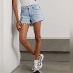 AGOLDE Distressed Denim Jean Shorts Parker Cut Off Frayed Hem Button Blue 26 Photo 4