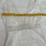 Caren Forbes  White Ruffled V-Neck romantic Mini Dress Sz S Photo 7
