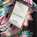 Melissa Paige  size L very boho Black and Pink Paisley Blouse Photo 6