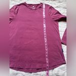 Eddie Bauer Solbari Dark Pink Rosewood UPF 50+ Cotton Bamboo Long Sleeve Swing Top - Large Photo 5