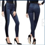 Good American Good Waist High Rise Velvet Tuxedo Stripe Jeans Women's 8/29 Photo 2