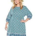 Coolibar UPF 50 Women's Garden Party Dress Sun Protection Blue Size 3X Photo 0
