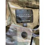 Sanctuary Green Camo Jacket Utility Pocket Long Sleeve Zip Front L Photo 6