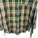 SAVAGE x FENTY Tied Up Tartan Plaid PJ Raw Hem Sleep Shirt, Size XL Photo 6
