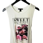 Forever 21  Sweet Nothings Floral Shirt Graphic Tee Top Sleeveless Cotton Solid L Photo 1