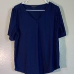 Trixxi Dotted Knit Soft Slit Sleeves V-Neck Blouse Women Size Large Photo 0