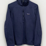 Patagonia Womens Navy Blue Fleece Pullover Jacket Layer "Nena" 1/4 Zip Sz Small Photo 0