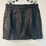 Kendall & Kylie Faux Leather Mini Skirt w/Zipper Slit Size Medium Black Photo 2