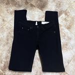 Rag and Bone Black Plush Deep Blue Legging Jean Low Rise Size 24 Pockets Stretch Photo 2