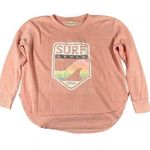 Surf Style Vintage Sweatshirt Womens S Crewneck Rainbow Wave Graphic Pullover Photo 0