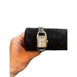 Women's Silver Rectangular Analog Watch With Link Bracelet Photo 6