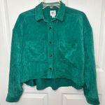 BDG  Urban Outfitters Corduroy‎ Cropped Jacket Green XS Button Down Shacket Photo 0
