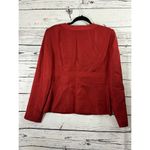David Warren New York Red Textured Blazer Elegant Professional Wear Size 12 Photo 6
