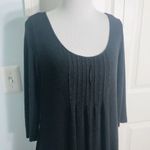 Eileen Fisher Charcoal Grey Stretch Jersey Knit Casual Babydoll Dress Size Small Photo 1