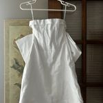 DISSH AISLE WHITE LINEN BACK BOW DRESS Photo 4
