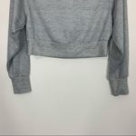 Kendall + Kylie NWT Cropped Logo Light Heather Gray Sweatshirt Size Small Photo 6