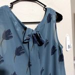 CAbi  #984 Tulip Green Chiffon Blouse Sleeveless Bow back sz M pretty Spring top Photo 8