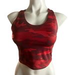 Athleta Elation Red Camouflage Ultimate Print Sports Bra Top Photo 1