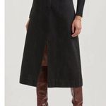 Mara Hoffman  Womens Skirt Black Nakita Denim Midi Split Front Size 2 Photo 0