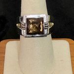 Sterling Silver MICHAEL DAWKINS Smokey Quartz  Starry Night Faceted Cocktail Ring Photo 6