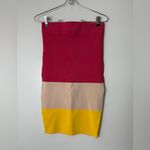 Ted Baker  Alcina stretchy bodycon pencil skirt. Pink, yellow, cream 2 U.S. Small Photo 1