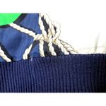 90s Lauren Ralph Lauren Silk Nautical Print Navy Sweater Vest Women Sz XL Blue Photo 4