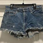 Levi's 505 Shorts Size 36 Women's Distressed Blue Cut-Off Booty Beach Summer Photo 0