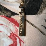 Karl Lagerfeld PARIS Vianne Floral Pleated Bow Knit 3/4" Sleeve Top EUC Size XS Photo 6