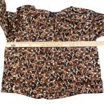 Gap Brown fall floral long sleeve work blouse Photo 0