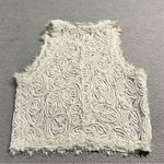 Sans Souci  Cream Lace Crop Top Blouse Cotton Size Medium EUC Photo 4