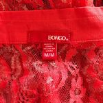 Bongo  Y2K Flair Coral Lace Subtle Silver Metallic Collar Button-Up Shirt Medium Photo 6