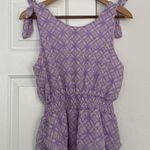 Eclair NWT lavender sleeveless top with smocked waist. Size M Photo 10