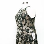 Betsy and Adam . Layla Halter Top Foil Print Gown. Photo 8