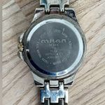 Milan Ladies Watch Two Tone Bracelet Silver Dial Date Window Photo 6