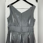 Nina  Nischelle Stunning Shimmering Silver Dress SZ 10 Photo 6