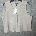 Eileen Fisher Woman Large Lightweight Boiled Wool Vest in Regenerative Wool NWT Photo 1