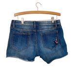 AQUA  jean shorts with embroidery Sz.28 Photo 1
