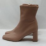 Steve Madden Harli Boots Womens 9.5M Blush Faux Leather Square Toe Whimsygoth Photo 0