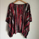 Misook  Knit Draped Poncho Sweater  in Rouge Black XS Photo 1
